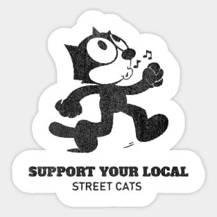 street cat Sticker